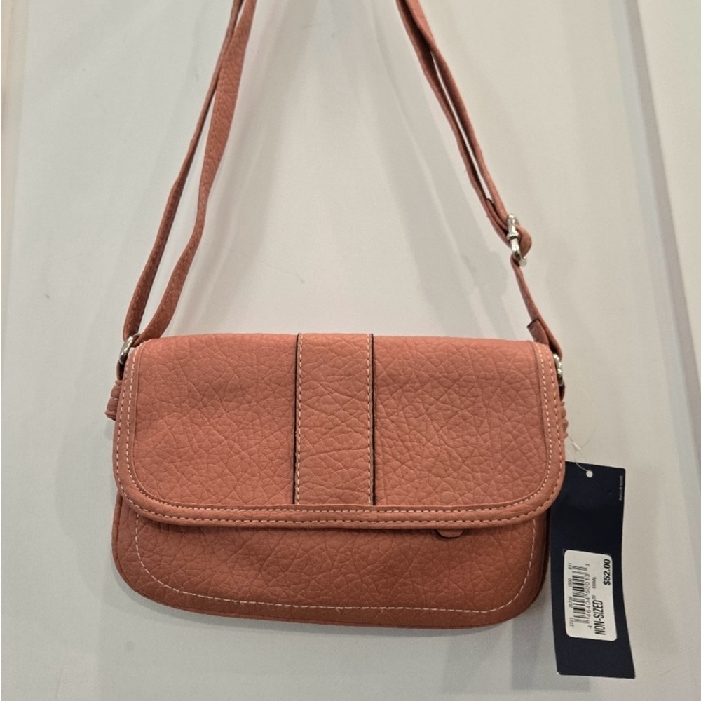 Bass Coral Crossbody Bag 8.5” x 5.5” NWT